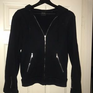 Simon Spurr hooded sweatshirt in black.